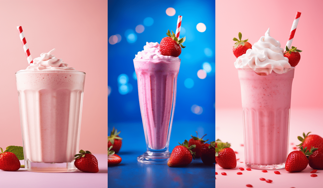 AI-generated strawberry milkshake