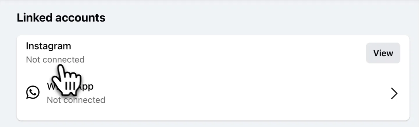 View linked accounts