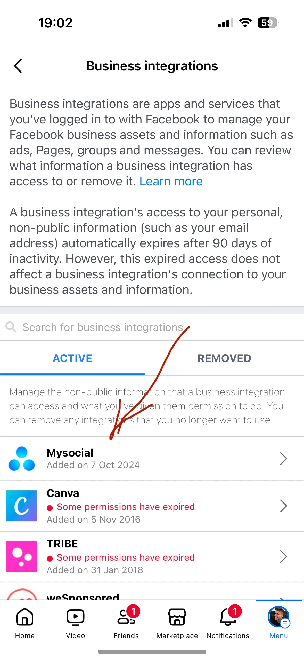 Mysocial integration